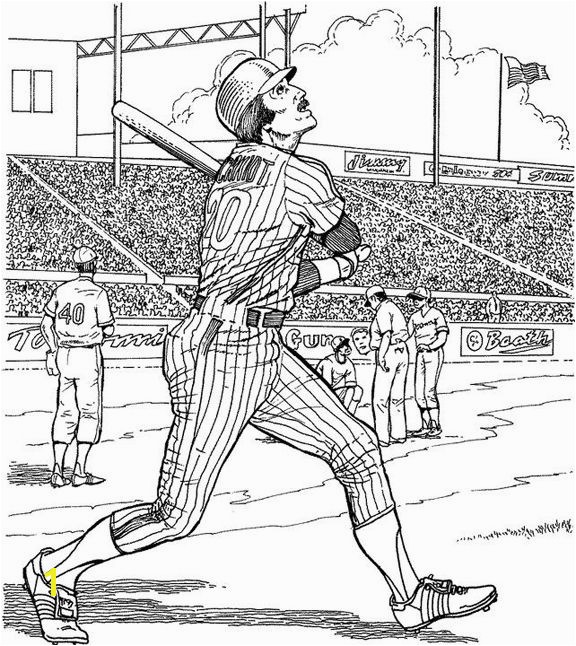 Yankees Baseball Coloring Pages Yankee Batter Baseball Coloring Page Purple Kitty