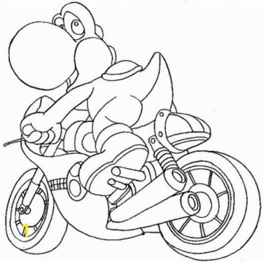 Yoshi Mario Kart Coloring Pages Kart Coloring Pages Yoshi Free Printable Kids Pinterest