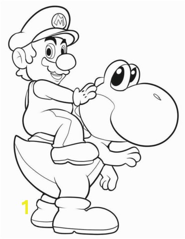 Mario Riding Yoshi coloring page from Yoshi category Select from printable crafts of cartoons nature animals Bible and many more