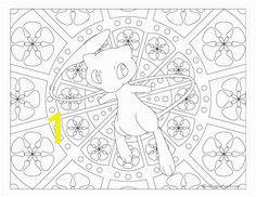 Free printable Pokemon coloring page Mew