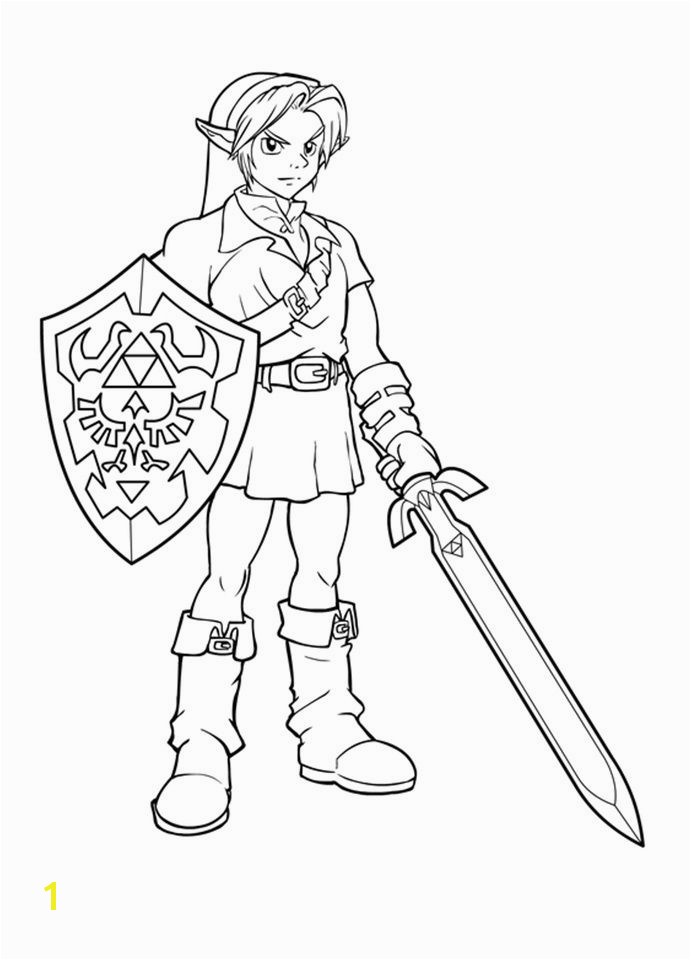 Zoro Coloring Pages Free Printable Zelda Coloring Pages for Kids