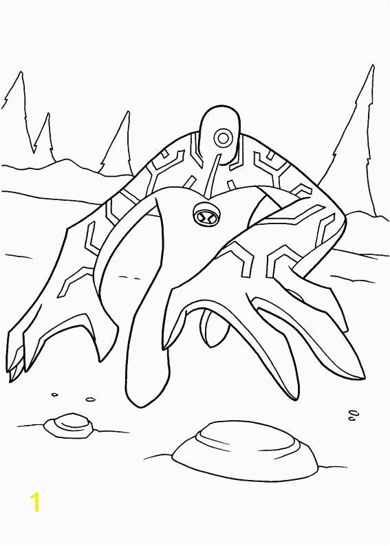 Ben 10 Coloring Pages Upgrade Ben 10 Upgrade Ready for Action Printable Coloring Page