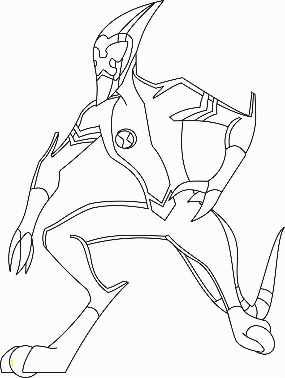 ben 10 xlr8 coloring pages