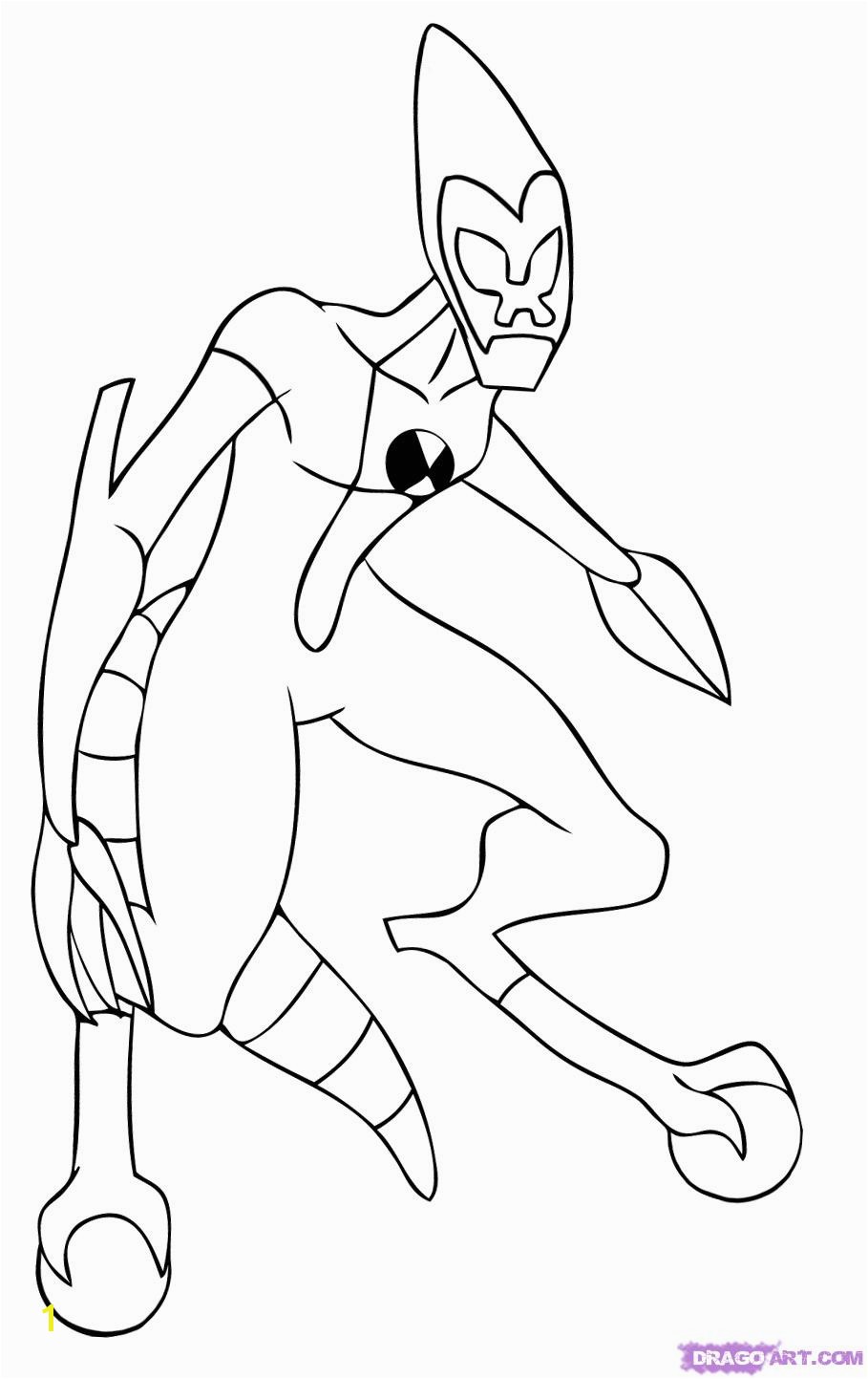 how to draw ben 10 aliens xlr8 step 6