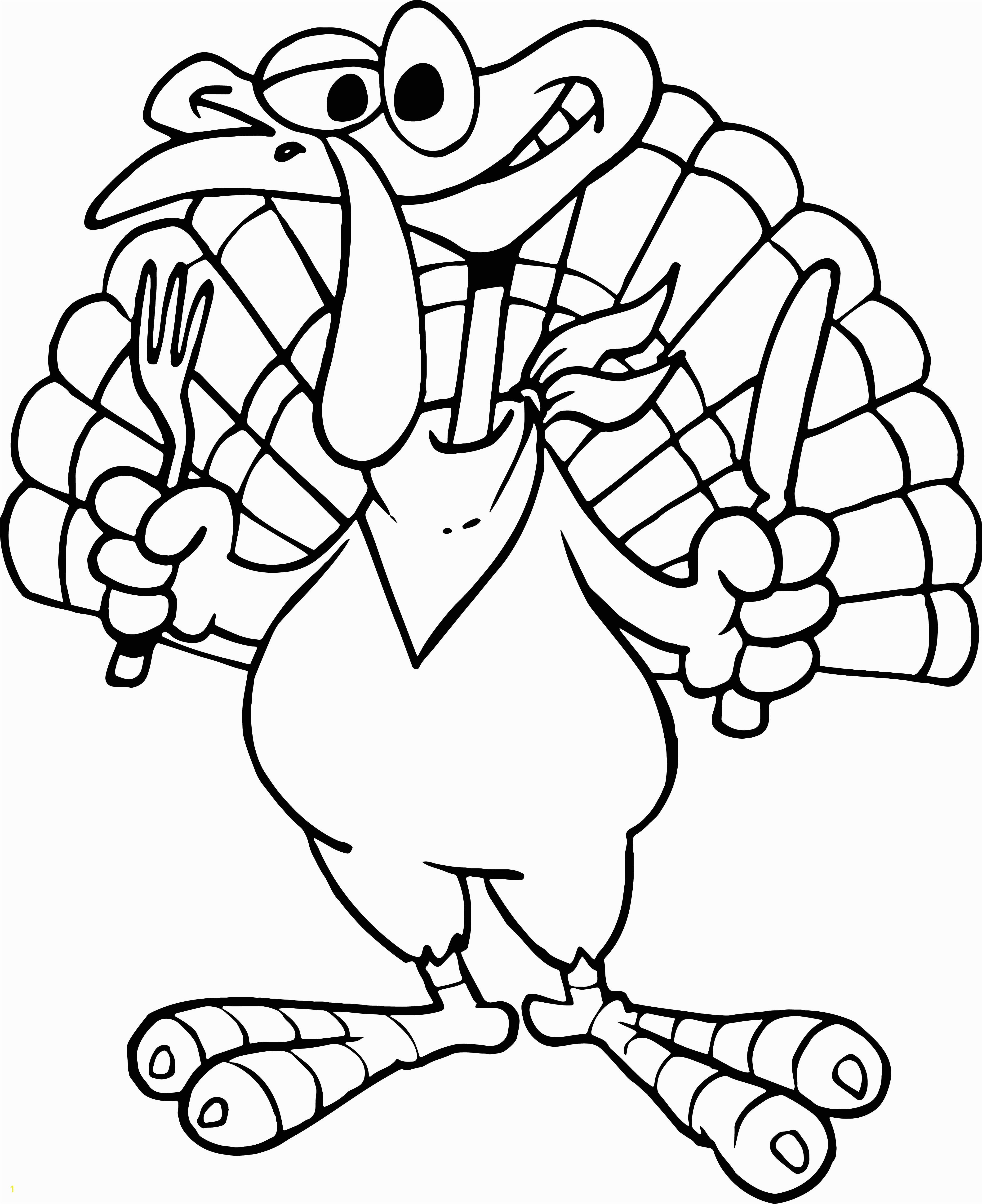 Black and White Turkey Coloring Pages Reduced Turkey Outline Printable Coloring Page New Color Archives