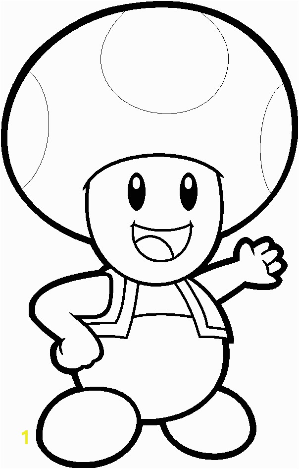 mario toad coloring pages