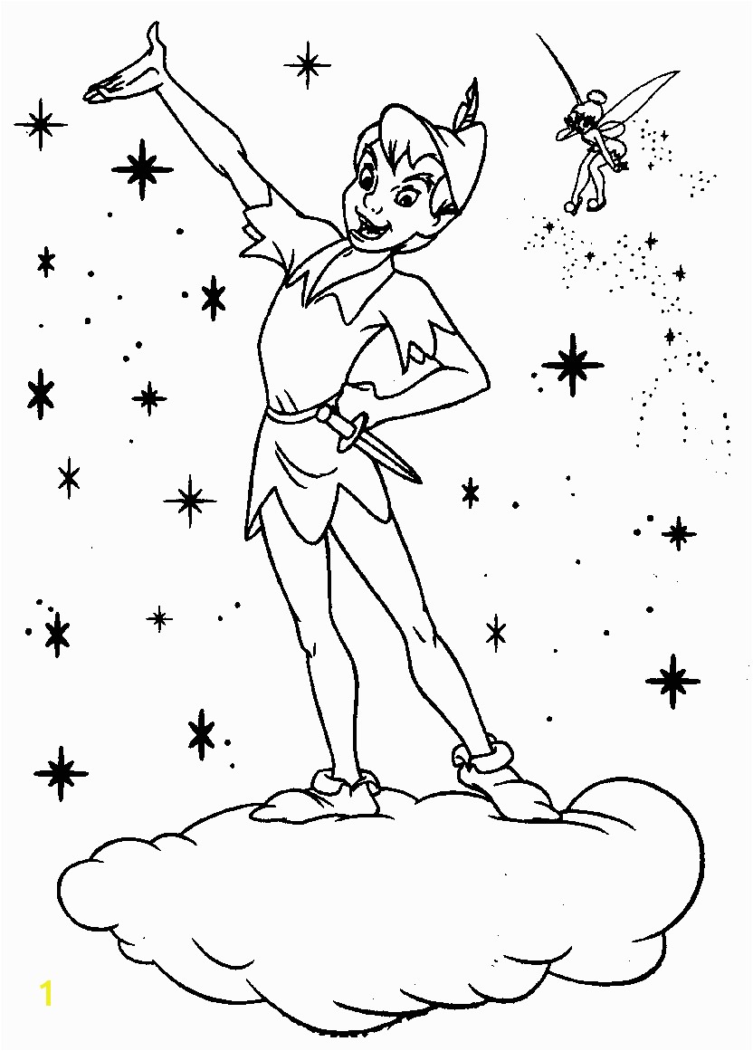 Coloring Pages Of Peter Pan and Tinkerbell Free Printable Tinkerbell Coloring Pages for Kids