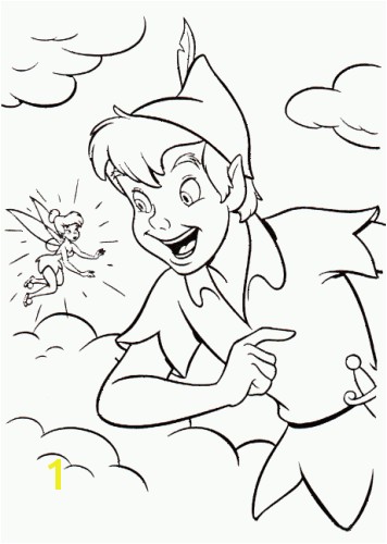 peter pan and tinkerbell coloring pages