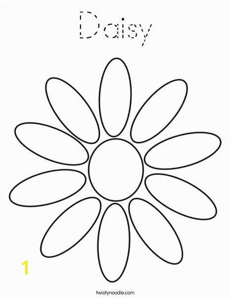Daisy Petal Coloring Pages Daisy Coloring Page Tracing Twisty Noodle