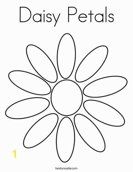 Daisy Petal Coloring Pages Daisy Petals Coloring Page Twisty Noodle