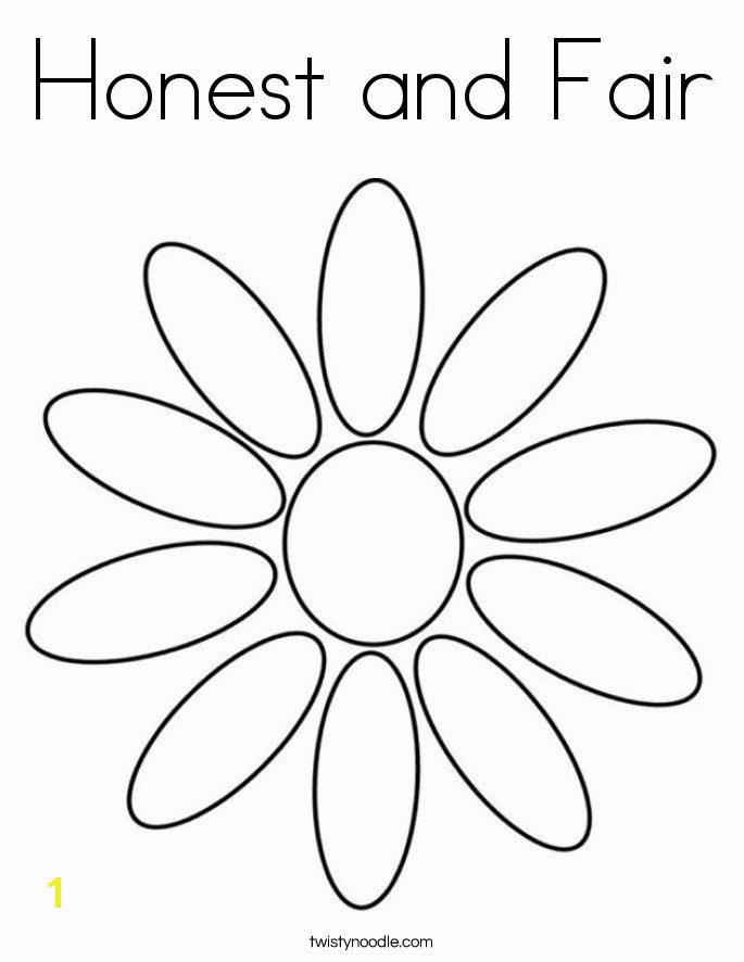 honest and fair coloring page