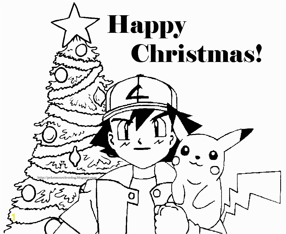 pokemon christmas coloring pictures