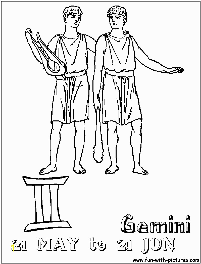 Gemini Coloring Pages Gemini Coloring Page