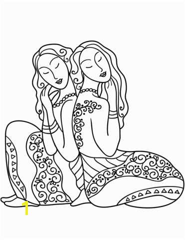 Gemini zodiac sign coloring page