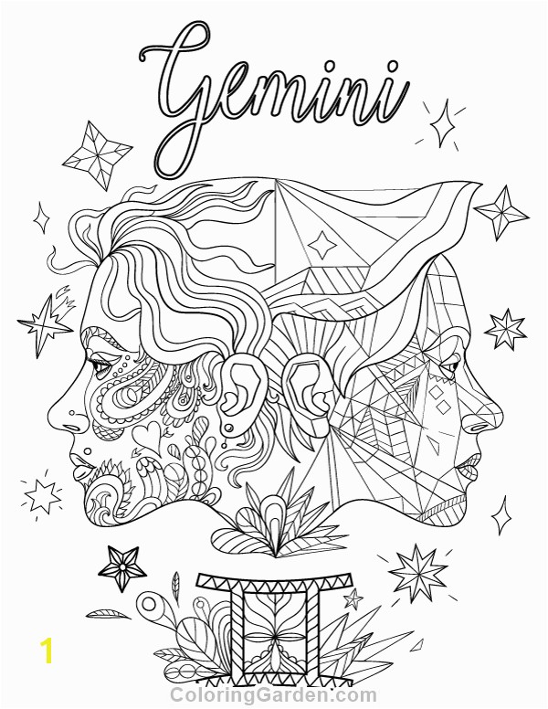 Gemini Coloring Pages Pin by Muse Printables On Adult Coloring Pages at Coloringgarden