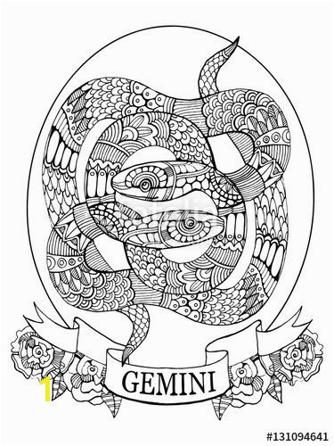 Virgo zodiac sign coloring page for adults