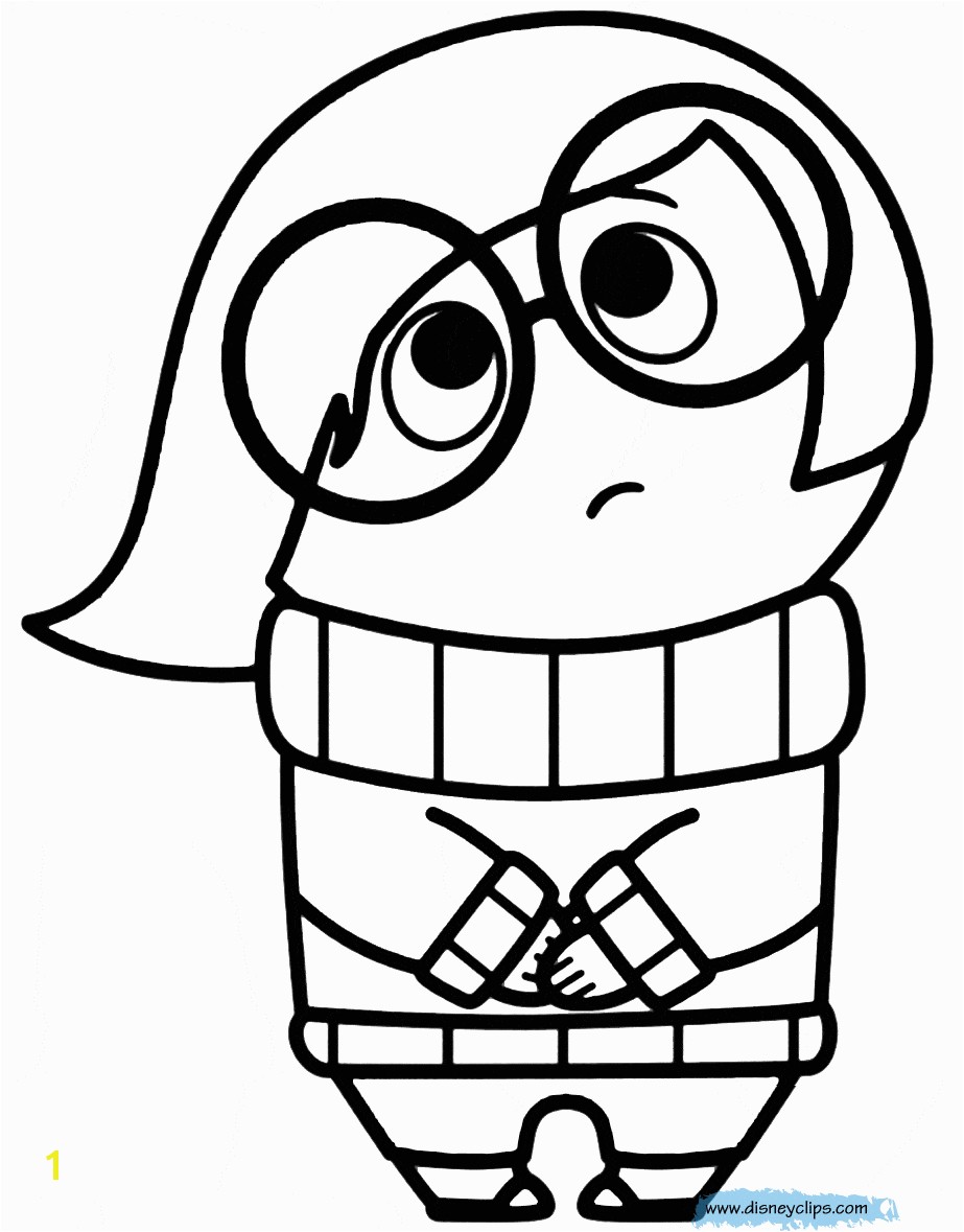 Inside Out Sadness Coloring Page Disney Pixar Inside Out Coloring Pages