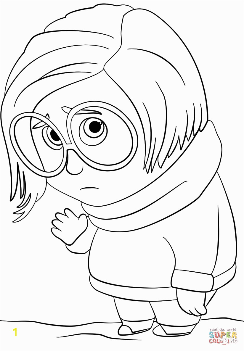 sad coloring page