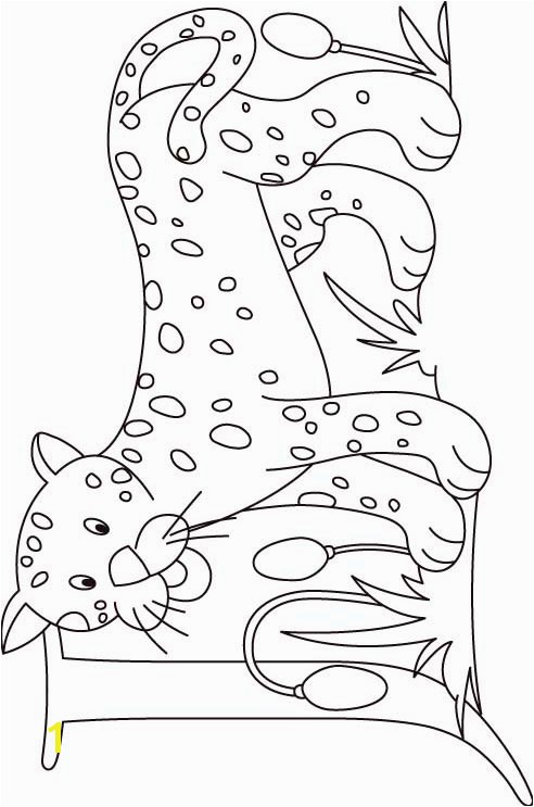 j for jaguar coloring page for kids 1d862