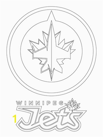 Jets Logo Coloring Page Winnipeg Jets Logo Coloring Page