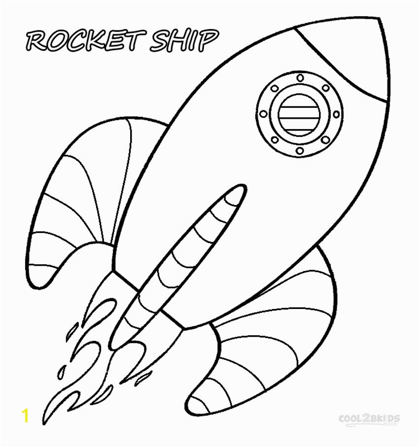 Cartoon Rocket Ship Coloring Pages