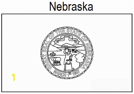 nebraska state flag coloring page