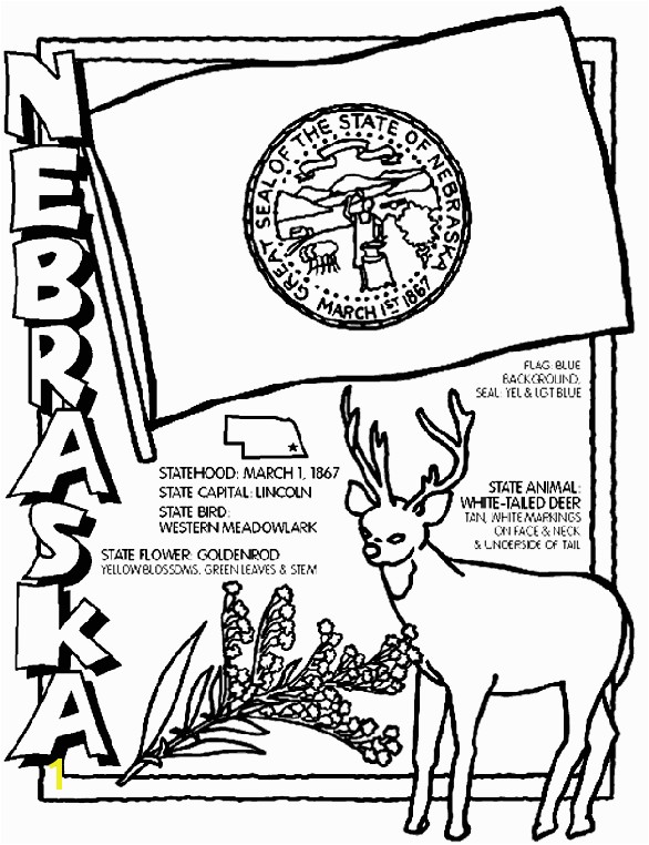 nebraska coloring page