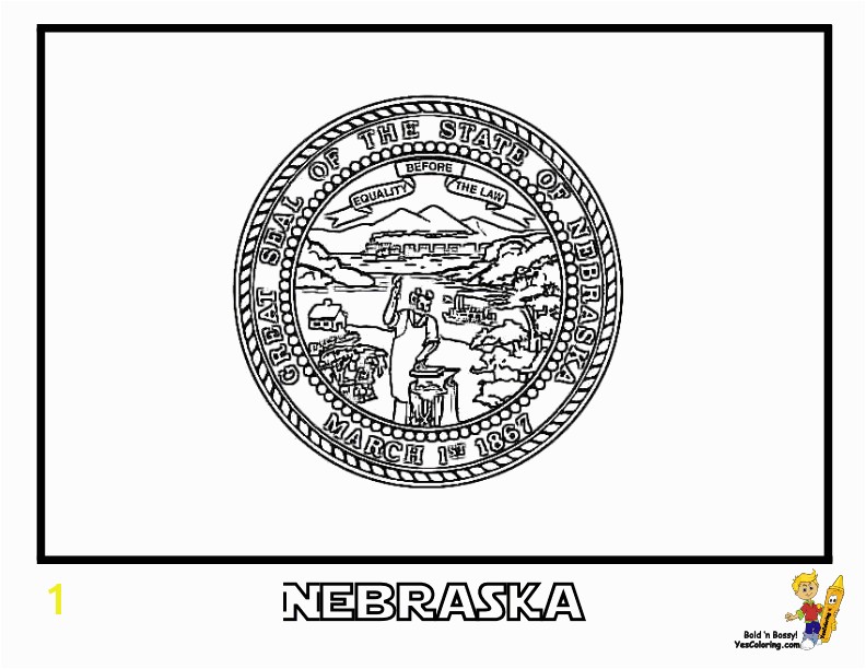Nebraska Flag Coloring Page Noble Usa Flags Printables State Flags Nebraska Wyoming Territories
