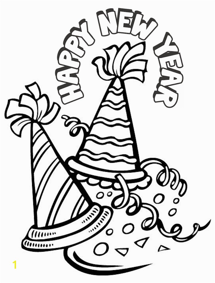 happy new year coloring pages