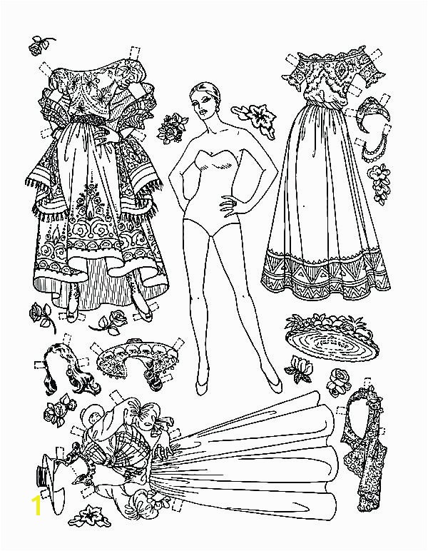 Paper Dolls Print Outs Coloring Pages Paper Dolls Coloring Pages Lovely Paper Dress Doll Coloring Pages