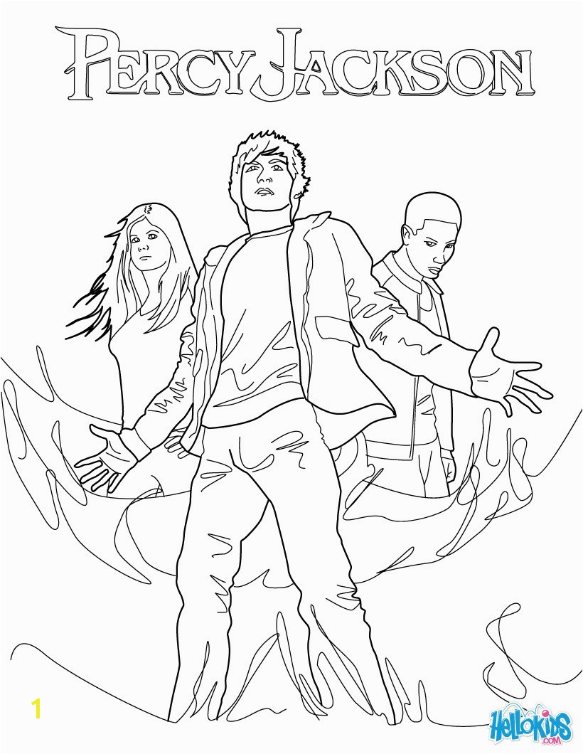 Percy Jackson Coloring Pages Percy Annabeth Chase and Grover Underwood Coloring Pages Hellokids