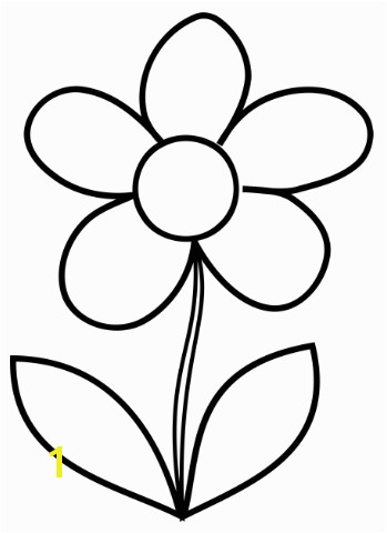 Simple Flower Coloring Pages Simple Flower Coloring Page Cute Flower