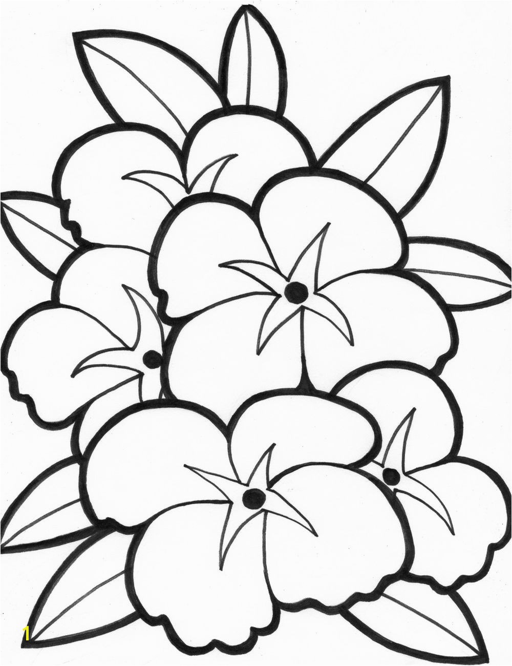 Simple Flower Coloring Pages