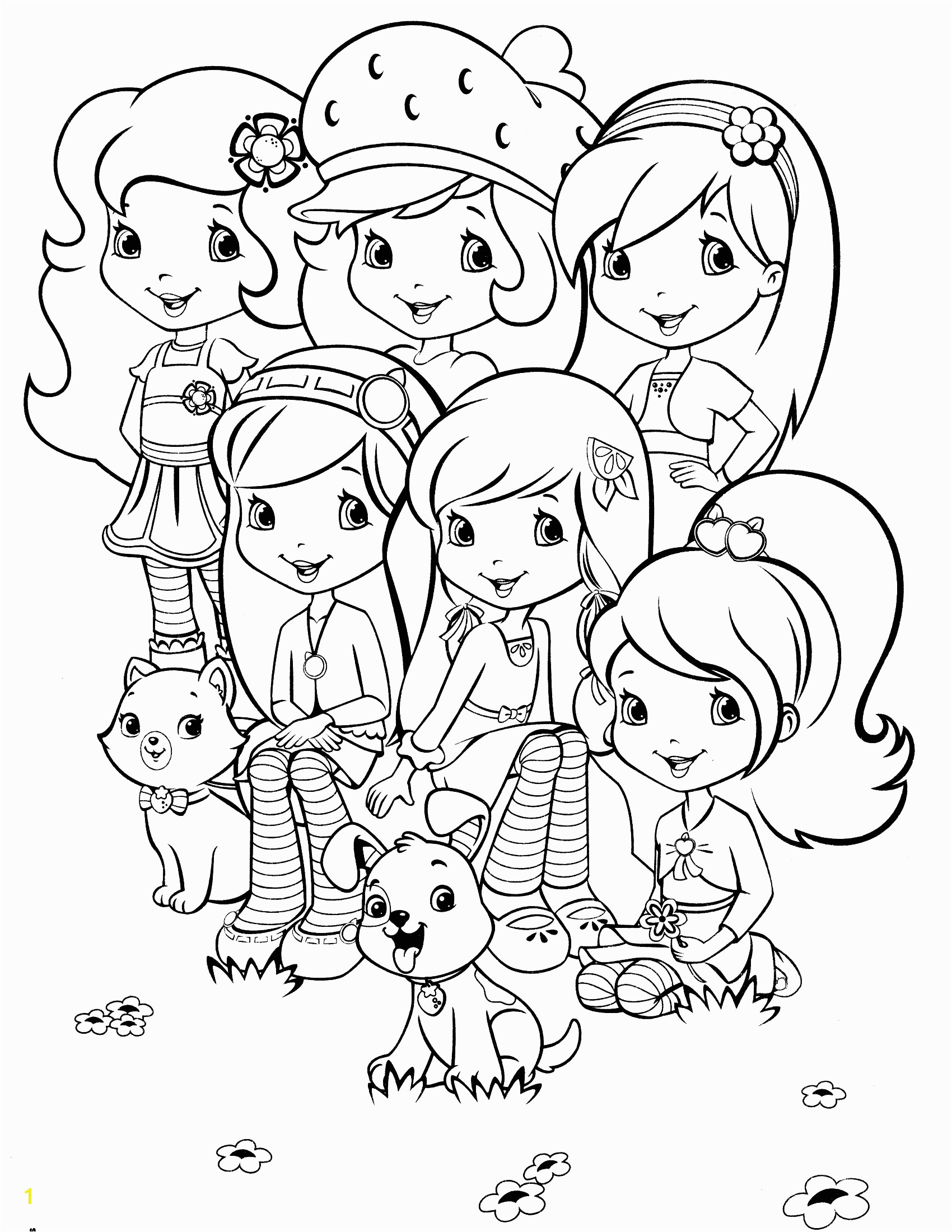 strawberry shortcake coloring pages