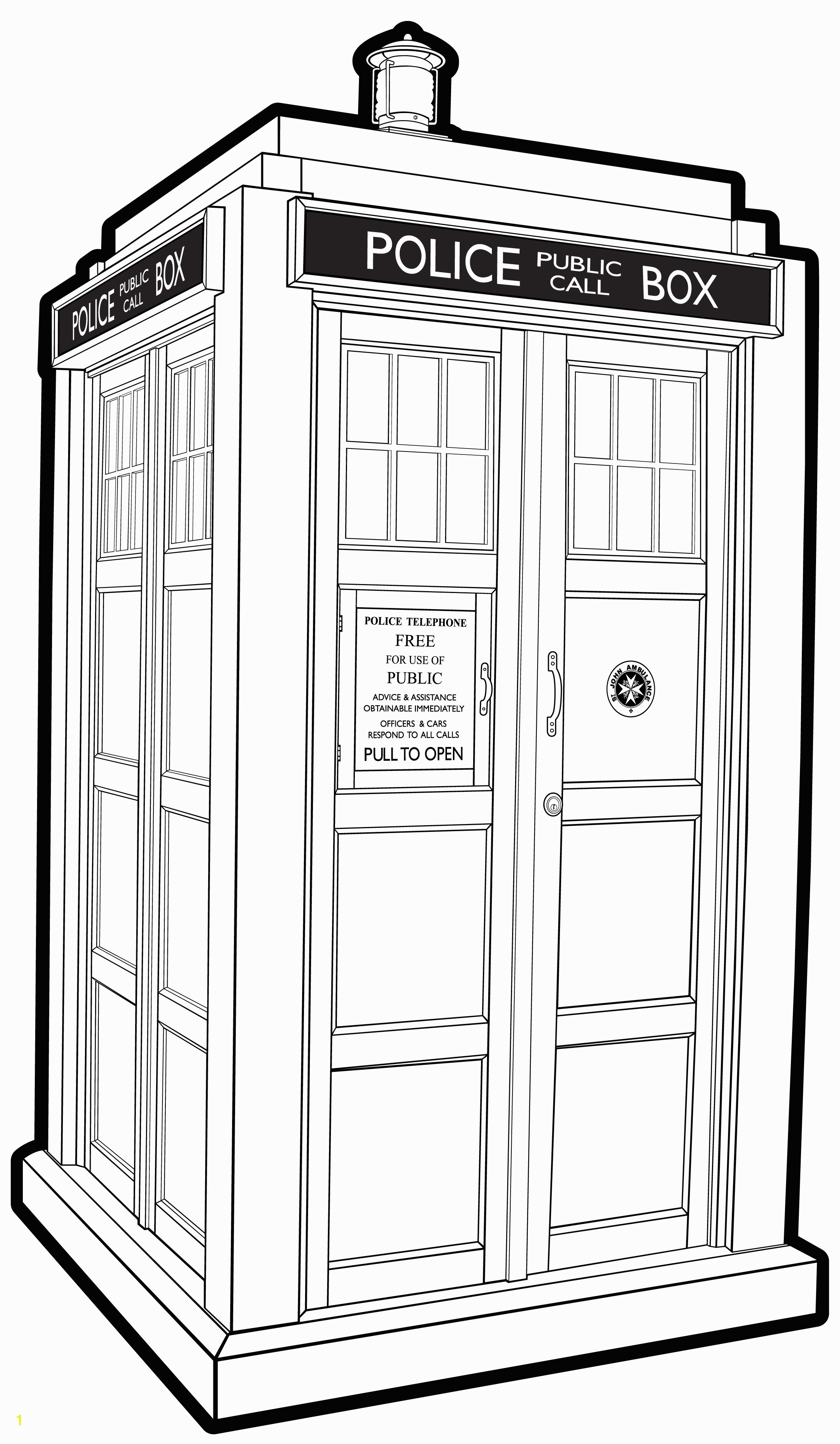 DOCTOR WHO TARDIS EX B W