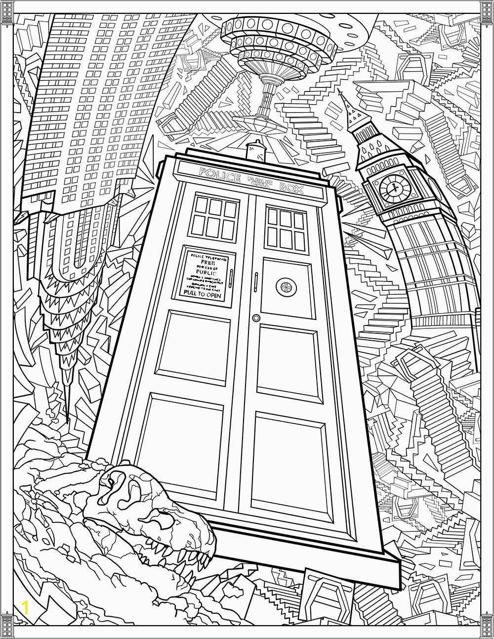 Tardis Printable Coloring Pages Doctor who Wibbly Wobbly Timey Wimey Coloring Pages [printables] Fun Blog