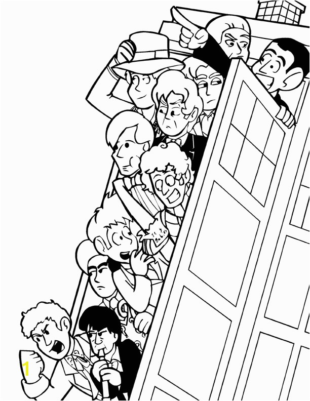 tardis coloring page