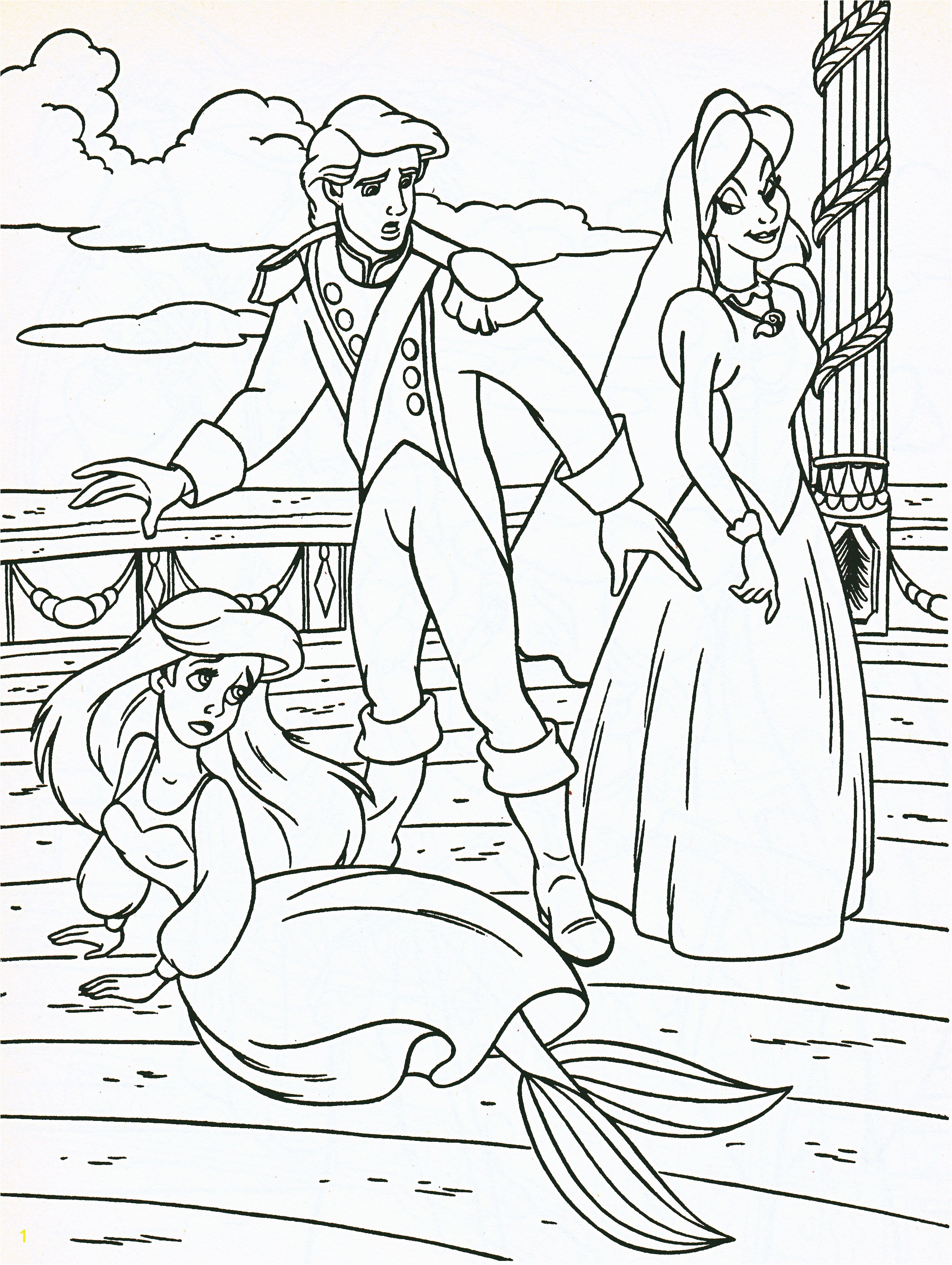 personaggi Disney images Walt Disney Coloring Pages Princess Ariel Prince Eric & Vanessa HD wallpaper and background photos