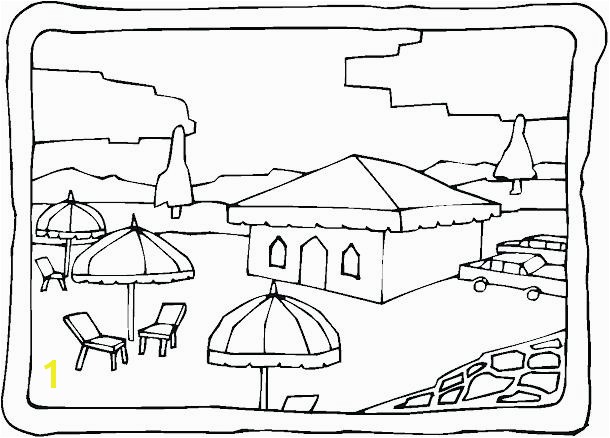 Beach House Coloring Pages Coloring Beach Scene Coloring Pages Page Items Printable Beach