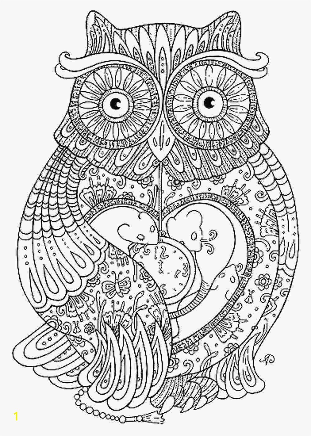 Owl Coloring Pages to Print for Adults Inspiring Owl Coloring Pages for Adults Printable Image Difficult