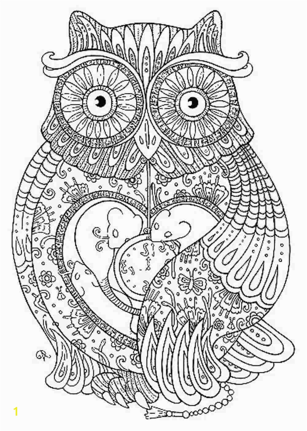 owl coloring pages for adults Printable Kids Colouring Pages