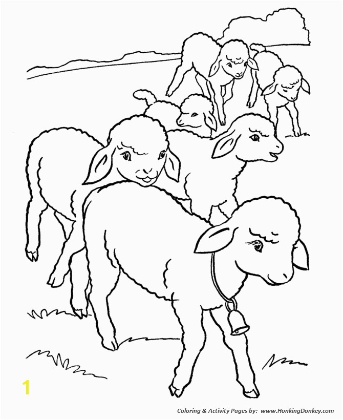 Farm animal coloring page