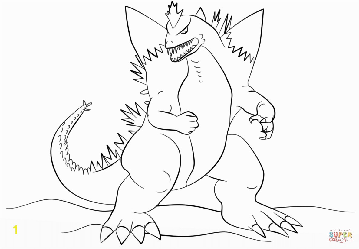 the Space Godzilla coloring pages to view printable
