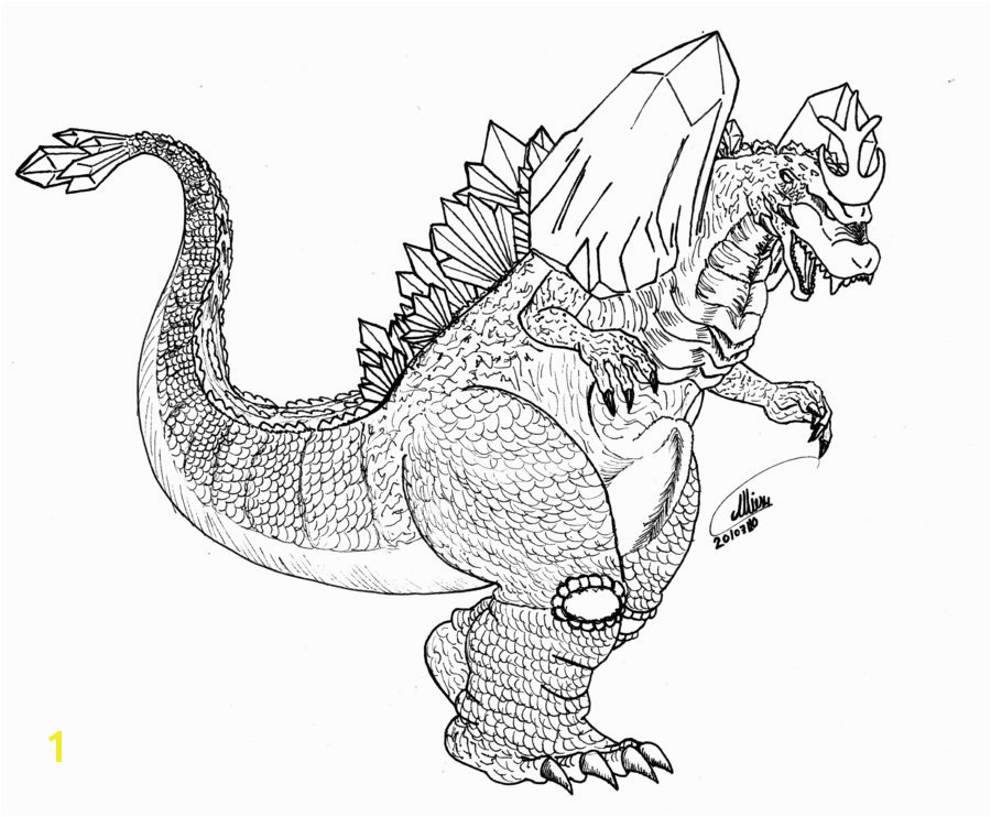 Space Godzilla Coloring Pages