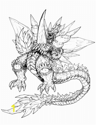 Space Godzilla Coloring Pages Ultimate Space Godzilla Coloring Page