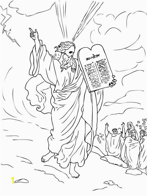 Ten mandments Ten mandments for Moses People Coloring Page