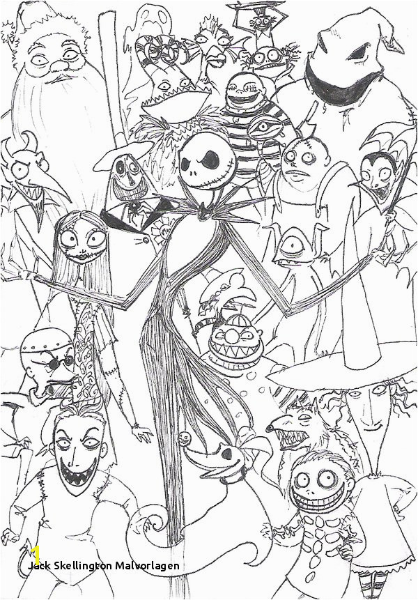 A Nightmare before Christmas Coloring Pages Jack Skellington Malvorlagen the Nightmare before Christmas Coloring