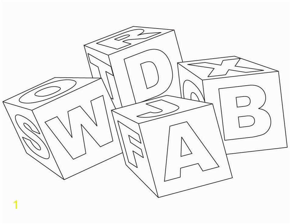 Childrens drawing blocks collection of alphabet