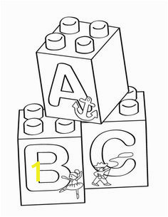 Lego A B C blocks coloring page Free Printable Coloring Pages