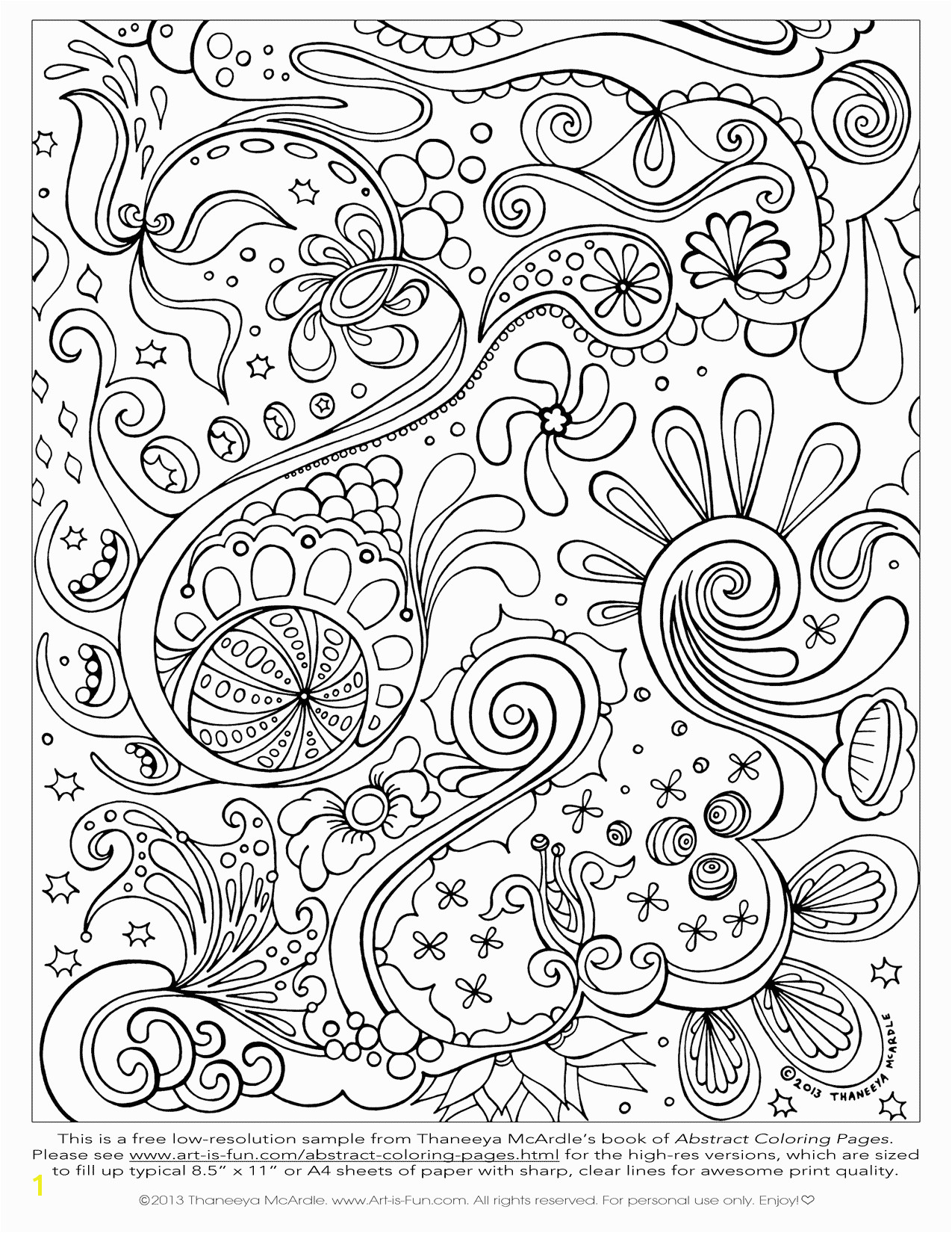 Free Printable Abstract Coloring Pages for Adults